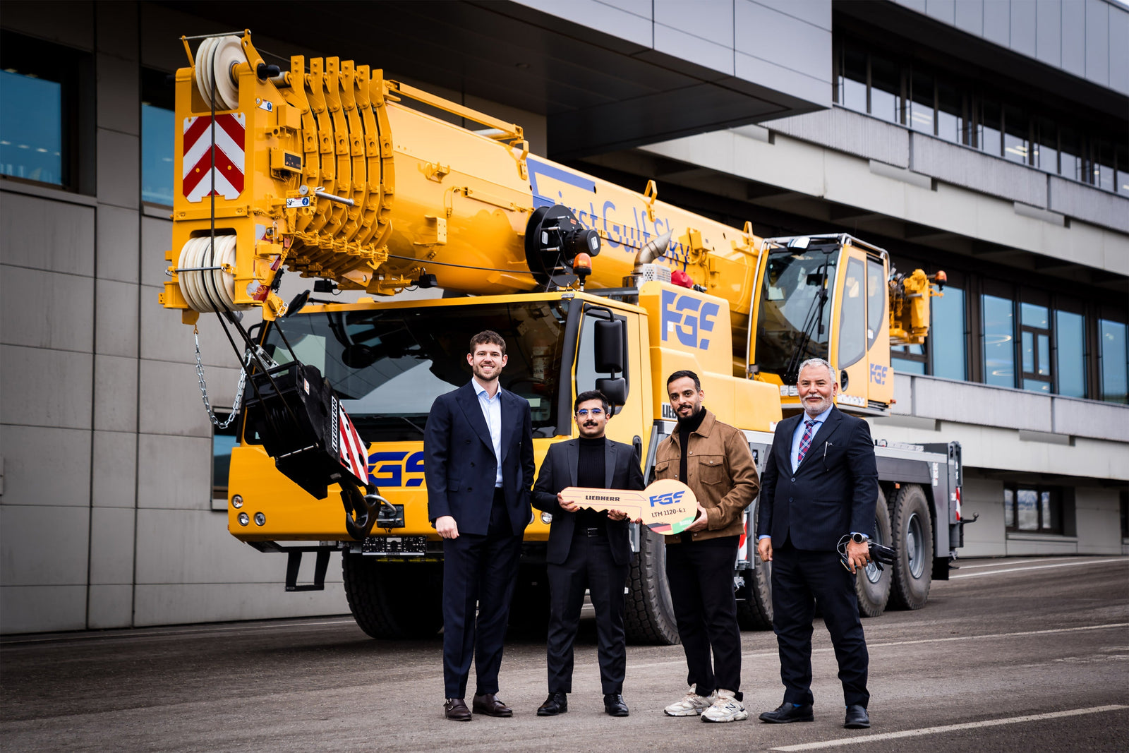 Three Liebherr LTM 1120-4.1 mobile cranes delivered to First Gulf Sky in Saudi Arabia
