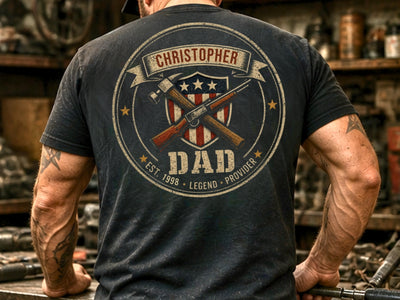 Personalized Customizable Dad Shirt, Custom Name Father’s Day Gift for Men