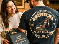 Craneaholics Personalized Crane Operator Dad Shirt — image 9