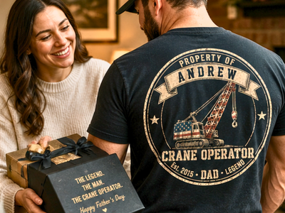 Personalized Crane Operator Dad Shirt