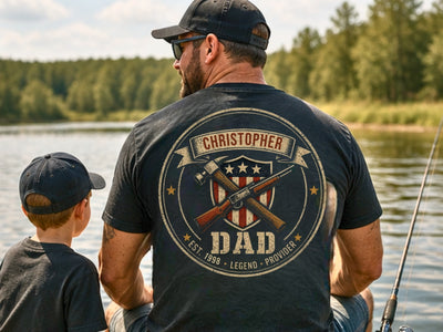 Personalized Customizable Dad Shirt, Custom Name Father’s Day Gift for Men