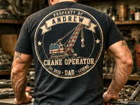 Craneaholics Personalized Crane Operator Dad Shirt — image 7