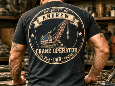 Personalized Crane Operator Dad Shirt