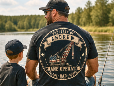 Personalized Crane Operator Dad Shirt