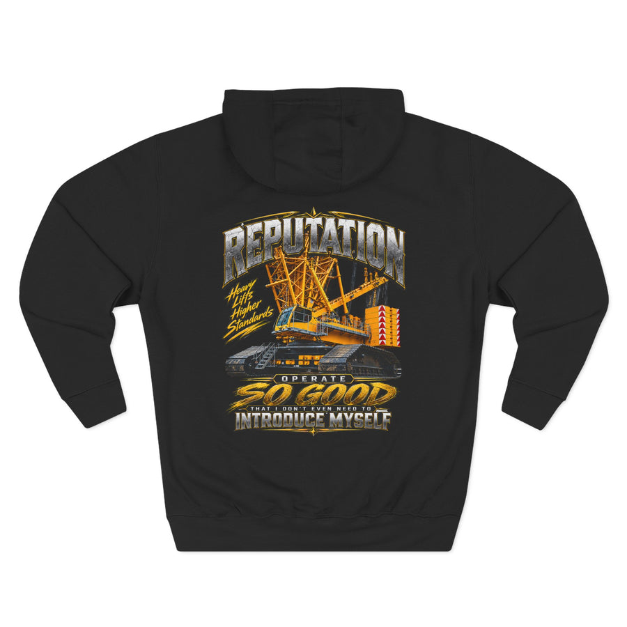 Hoodie - 'Reputation' Heavy Equipment Graphic Fleece Hoodie