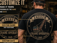 Craneaholics Personalized Crane Operator Dad Shirt — image 2
