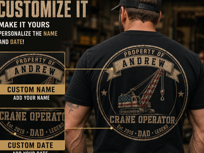 Personalized Crane Operator Dad Shirt