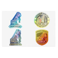 Craneaholics Hard Hat Sticker 4-Pack | Crane Girl Crawler Variety Bundle Die-Cut Decals — image 3