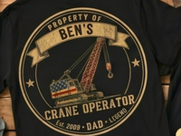 Craneaholics Personalized Crane Operator Dad Shirt — image 4