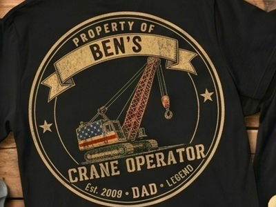 Personalized Crane Operator Dad Shirt