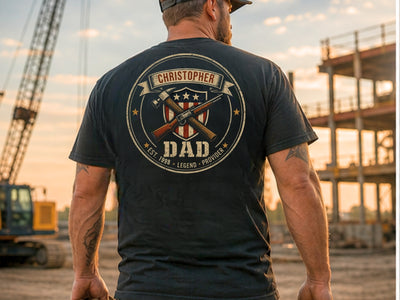 Personalized Customizable Dad Shirt, Custom Name Father’s Day Gift for Men