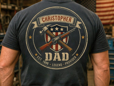 Personalized Customizable Dad Shirt, Custom Name Father’s Day Gift for Men