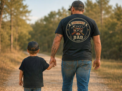 Personalized Customizable Dad Shirt, Custom Name Father’s Day Gift for Men