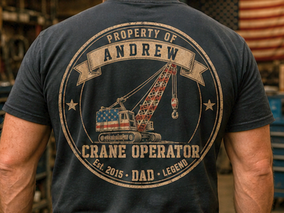 Personalized Crane Operator Dad Shirt