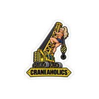 Crane Girl Hard Hat Sticker | Craneaholics Crawler Boom Die-Cut Decal — image 2