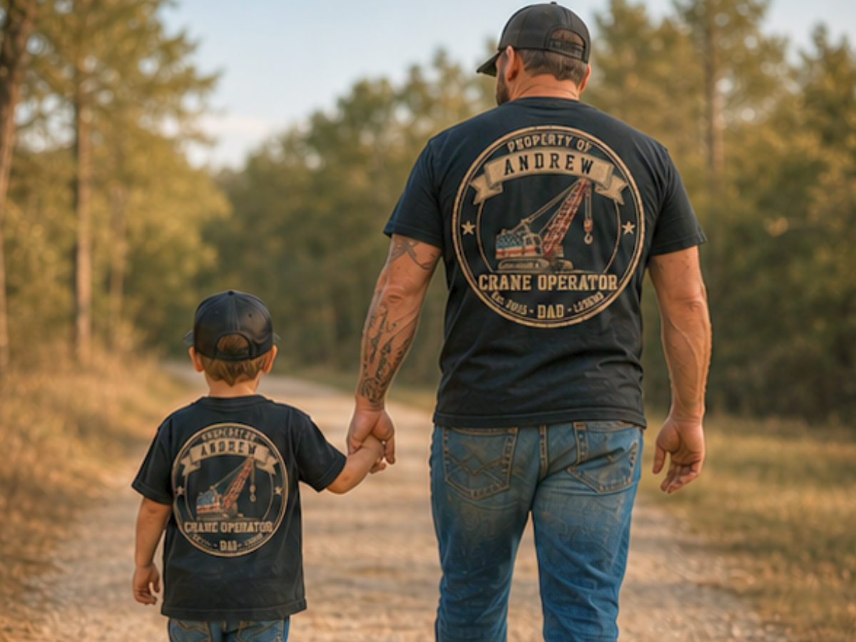 Personalized Crane Operator Dad Shirt