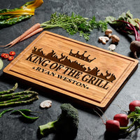 Premium Personalized BBQ Cutting Board Gift Set — Custom Engraved Father's Day Gift for Dad — image 3
