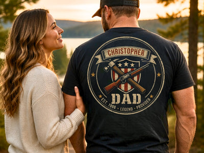 Personalized Customizable Dad Shirt, Custom Name Father’s Day Gift for Men