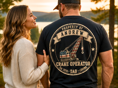 Personalized Crane Operator Dad Shirt