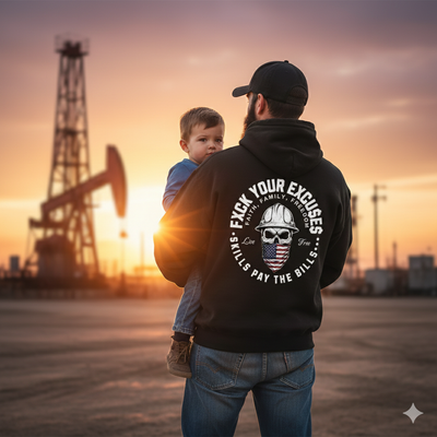 Faith, Family, Freedom American Blue Collar Premium Hoodie
