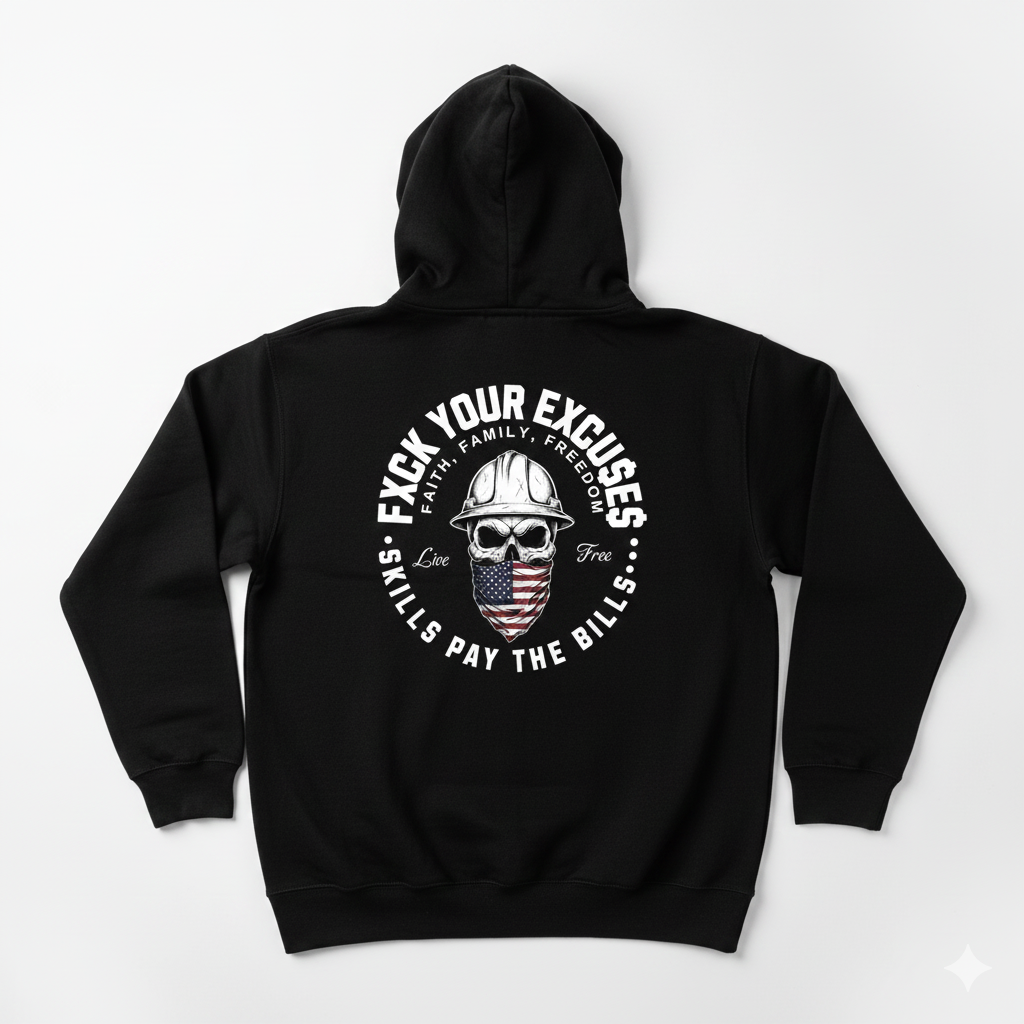 Faith, Family, Freedom American Blue Collar Premium Hoodie
