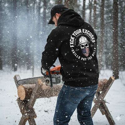 Faith, Family, Freedom American Blue Collar Premium Hoodie