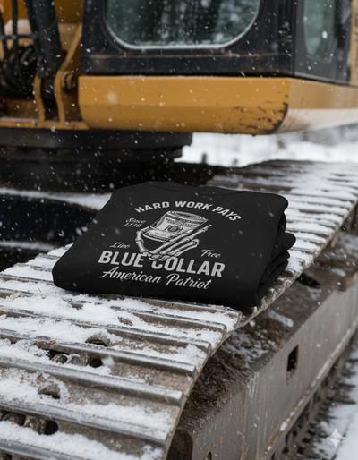 American Grind Mens Blue Collar Premium Hoodie