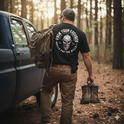 Faith, Family, Freedom American blue collar t shirt