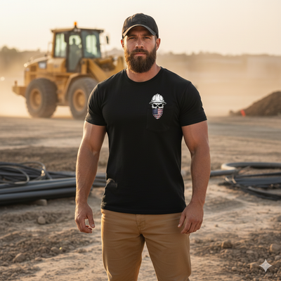 Faith, Family, Freedom American blue collar t shirt