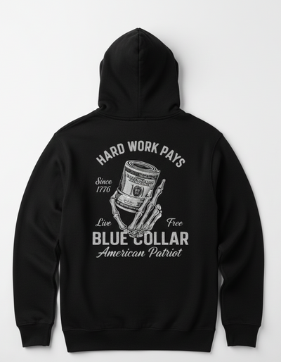 American Grind Mens Blue Collar Premium Hoodie