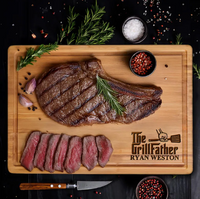 Premium Personalized BBQ Cutting Board Gift Set — Custom Engraved Father's Day Gift for Dad — image 11